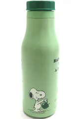 【中古】マグカップ･湯のみ スヌーピー ステンレスロゴボトル PEANUTS グリーン 「スターバックスコーヒー×PEANUTS(SNOOPY)」