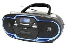 [중고] NAXA Electronics Portable MP3/CD Player, AM/FM Stereo Radio and USB Input (Black/Blue) by Naxa Electronics