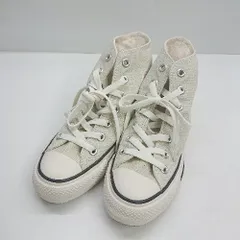 ◇ Θ CONVERSE コンバース 1SD404 ハイカットスニーカー サイズ22 アイボリー ホワイト レディース E  【1409100055887】のサムネイル