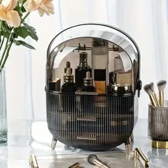 コスメボックス メイクアップケース 引き出し 多機能 化粧品ディスプレイケース 化粧品収納ボックス おしゃれ コンパクト ブラック 黒 レトロ ギフト DzwO529
