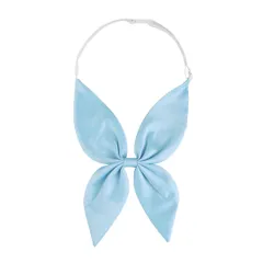 Allegra K スクールリボン リボンタイ 制服リボン ボウタイ セーラー服の装飾 蝶ネクタイ 蝶結び 調節可能 無地 ブルー 15 x 29 cm