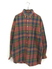 古着 90s Ralph Lauren 「BLAIRE」 マルチ チェック ヘビー フランネル BD シャツ ヘビネル M 古着 