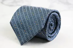 シャルル・ジョルダン ブランド ネクタイ シルク 小紋柄 ドット柄 PO メンズ ブルー CHARLES JOURDAN 【中古】