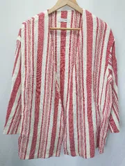 ◇ ◎　Θ CIAOPANIC チャオパニック ストライプ柄 長袖 ジャケット サイズF レッド レディース E  【1410230027644】