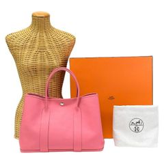 エルメス HERMES ガーデンパーティ PM 36 エプソン (レザー) SV金具 C刻印 2018年 トートバッグ ハンドバッグ 手提げかばん レディース ローズアザレ (ピンク) 正規品 中古 mbl30005