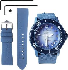 【在庫処分】[Ocdin] 22mm 腕時計ストラップ Blancpain X Swatch用 六角スパナ付き クイックリリースシリコン腕時計バンド Bioceramic SCUBA Fifty Fathoms対応