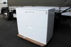 コクヨ　エディア　2段ラテラル書庫　天板付き　幅900　奥450　高785　ホワイト　白　引出し　キャビネット　オフィス家具　オフィス収納