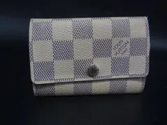LOUIS VUITTON ルイヴィトン N61745 ダミエアズール ミュルティクレ6 6連 キーケース 鍵入れ レディース メンズ アイボリー系 DJ4774