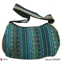ネパール ゲリ織 ミニ肩掛けバッグ ストライプ柄 アジアン エキゾチック ファッション エスニック 鞄 /nepa-ba40