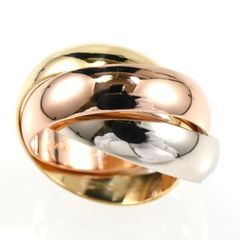 Cartier カルティエ トリニティリング XL 3連リング K18 スリーカラー SIZE:52 AU750 指輪