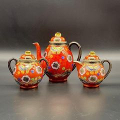 ムラーノガラス ティーセット カップソーサー ティーポット 金彩 美品 ムラーノガラス ティーセット カップソーサー ティーポット 金彩 美品