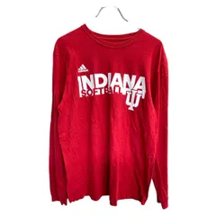adidas ロングTシャツ Ｌサイズ アディダス レッド コットン 古着卸 アメリカ仕入 t2503-3312