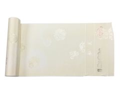 【未仕立て品】 正絹 楊柳 色長襦袢 松美 乳白色 桜／梅／菊／紅葉 地紋様 訪問着 や 色無地 など フォーマル な着物 じゅばん 反物 26442