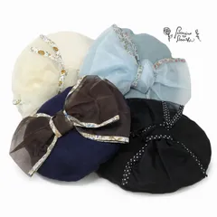 Barairo no Boushi (バライロノボウシ) ベレー帽 リボン かわいい 帽子 日本製 ブランド 小花柄 水玉 パイピング チュール オールシーズン ベレー 【TB】