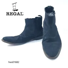 REGAL サイドゴアブーツ スエード ショートブーツ スエード 25.5cm メンズ ブラック hws01682