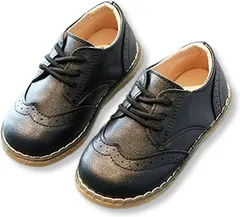 Lezalic キッズ ベビー フォーマルシューズ ローファー レザー風 卒園式 入学式 結婚式 七五三 発表会 男の子 女の子 15.5cm( ブラック,  15.5 cm)