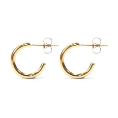 メンズ サージカルステンレス 金属アレルギー対応 両耳セット レディース 2mm 太さ リング フープピアス LUXSTAR