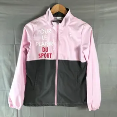 ルコックスポルティフ le coq sportif ウィンドブレーカー 長袖 胸元ロゴ入り ファスナー サイドポケット ピンク グレー Mサイズ 2025061700124