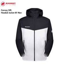 ［2025春の新作］MAMMUT マムート 1012-00530 Convey WB Hooded Jacket AF Men コンベイ ウィンドブレーカー フーデッド ジャケット アジアンフィット 47blackwhite　XL(Asia_XXL)サイズ