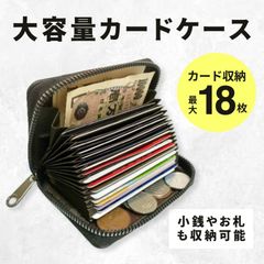 大容量カードケース カード入れ 小銭入れ ミニ財布 メンズ コンパクト 小さい スキミング防止 本革 コインケース 18枚収納可能