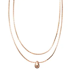 【ピンクゴールド×2セット】[Cream dot. クリームドット公式] ネックレス レディース  2点セット 金属アレルギー ニッケルフリー ショート チェーン ミニ ドロップ 3WAY 大人 