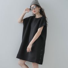 夢展望公式 [新品未使用] ボンデイングフレンチスリーブＯＰ [ブラック] 他カラー別ページ有 bohmal ワンピース カットソーワンピース（半袖） 535271-01