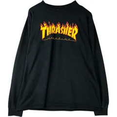 古着 スラッシャー THRASHER ファイヤーパターン サーフ スケート ロングTシャツ ロンT メンズXL相当/eaa591309