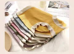 ハイウエストレディース ショーツ　深ばき純綿美形ショーツお腹まで包む 4枚セット