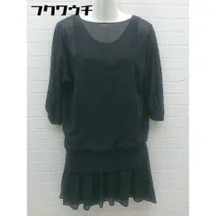 ◇ STUNNING LURE スタニングルアー 長袖 ミニ ワンピース サイズF ブラック レディース 【中古】 【1002802126123】のサムネイル
