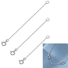 [Coollooda] アジャスターチェーン 3本セット ネックレス アジャスター 延長 チェーン パーツ 人気 シルバー925 金属アレルギー対応 アクセサリー 5cm 8cm 10cm シルバー