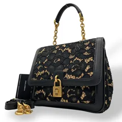 希少 DOLCE&GABBANA ドルガバ DG カーフレザー ハンドバッグ 希少 DOLCE&GABBANA ドルガバ DG レザー ショルダー ミニバッグ