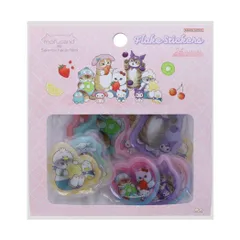 【メール便】mofusandxサンリオキャラクターズ フレークシール ぷっくりシール フルーツ サンリオ サンスター文具 デコレーション 手帳デコ キャラクター グッズ 