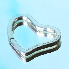 【研磨済】Tiffany&Co.  ハート キーリング キーホルダー スターリングシルバーのサムネイル