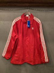 新品 未使用タグ付き 80s DESCENTE製 adidas ロゴ刺繍コーチジャケット Lサイズ