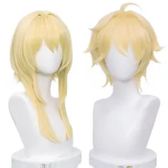 特別価格　パーティー コスチューム小物 イベント 仮装 耐熱 アニメ 仮装 かつら コスプレウィッグ 空 コスチュム 蛍 主人公 旅人 ウィッグネット付き げんしん 原神