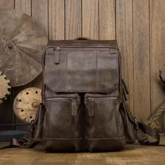 ☆新品☆ 本革 ビジネスリュック 牛革 デイバッグ メンズバッグ ビジネスバッグ おしゃれ 職人手作り大容量 旅行 通勤通学