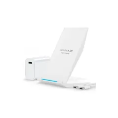NANAMI ワイヤレス充電器 (USB-C 20W出力の急速充電器付属) Qi/PSE認証済み iPhone 16/15/14/13/12シリーズ/SE第三世代/11(Pro)/Xs(Max)/XR/X/8(Plus) Galaxy S25/S24/S2 0