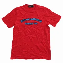 DSQUARED2 ディースクエアード ロゴプリント Tシャツ 半袖 トップス レッド サイズS メンズ 【中古】