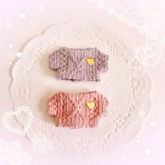 【10cm ぬい服】ハートモチーフ セーター ニット