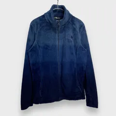 ☆THE NORTH FACE☆ザノースフェイス☆フリースジャケット☆グラデーション☆ワンポイントロゴ☆ネイビーブルー☆レディースM☆I24M