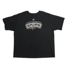 adidas アディダス プリント ビッグＴシャツ NBA サンアントニオスパーズ ブラック 2XL　B202507