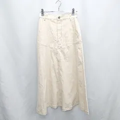 ◇ Θ dazzlin ダズリン ストレッチ デニム ロング Aライン スカート サイズS クリーム系 レディース E  【1410290024027】のサムネイル