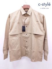 W030 [美品] MR.OLIVE ミスターオリーブ シャツ S ベージュ M-20309 綿100％ | Q★