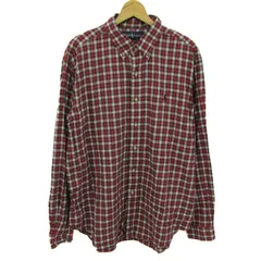 ラルフローレン 長袖シャツ チェック柄 クラシックフィット 大きいサイズ トップス メンズ XLサイズ レッド RALPH LAUREN 【中古】