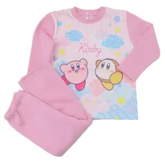 星のカービィ キッズファッション 長袖長パンツ ピンク カイタックファミリー ナイトウェア キャラクター グッズ のサムネイル