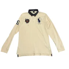 中古 ポロバイラルフローレン ラガーシャツ クリーニング済み ビッグポニー 長袖ポロシャツ ボーイズ ＸＬサイズ メンズ Mサイズ 相当