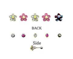 １４Ｇ軟骨miniお花 ボディピアス 軟骨ピアス 片耳ピアス