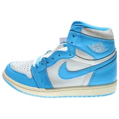 NIKE (ナイキ) AIR JORDAN 1 RETRO HIGH OG UNC REIMAGINED エアジョーダン 1 レトロ リイマジンド ハイカットスニーカー ホワイト/ライトブルー US8.5/26.5cm DZ5485-402