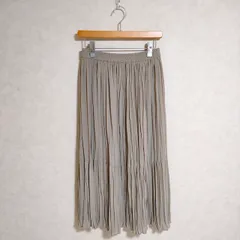 green label relaxing ランダム プリーツ マキシ スカート WEB限定品 ロングスカート ベージュ レディース グリーンレーベルリラクシング【中古】3-0211M△