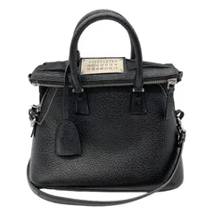 ♪4114 Maison Margiela(メゾンマルジェラ) ハンドバッグ トートショルダーバッグ ミニ S56WG0082 黒 ブラック レザーバッグ